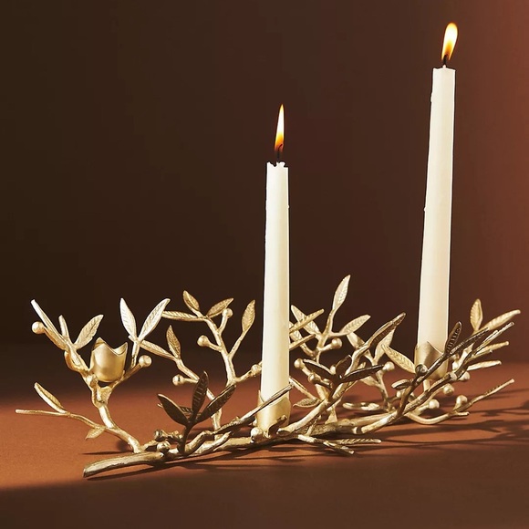 New Anthropologie Eloise Candelabra Gold